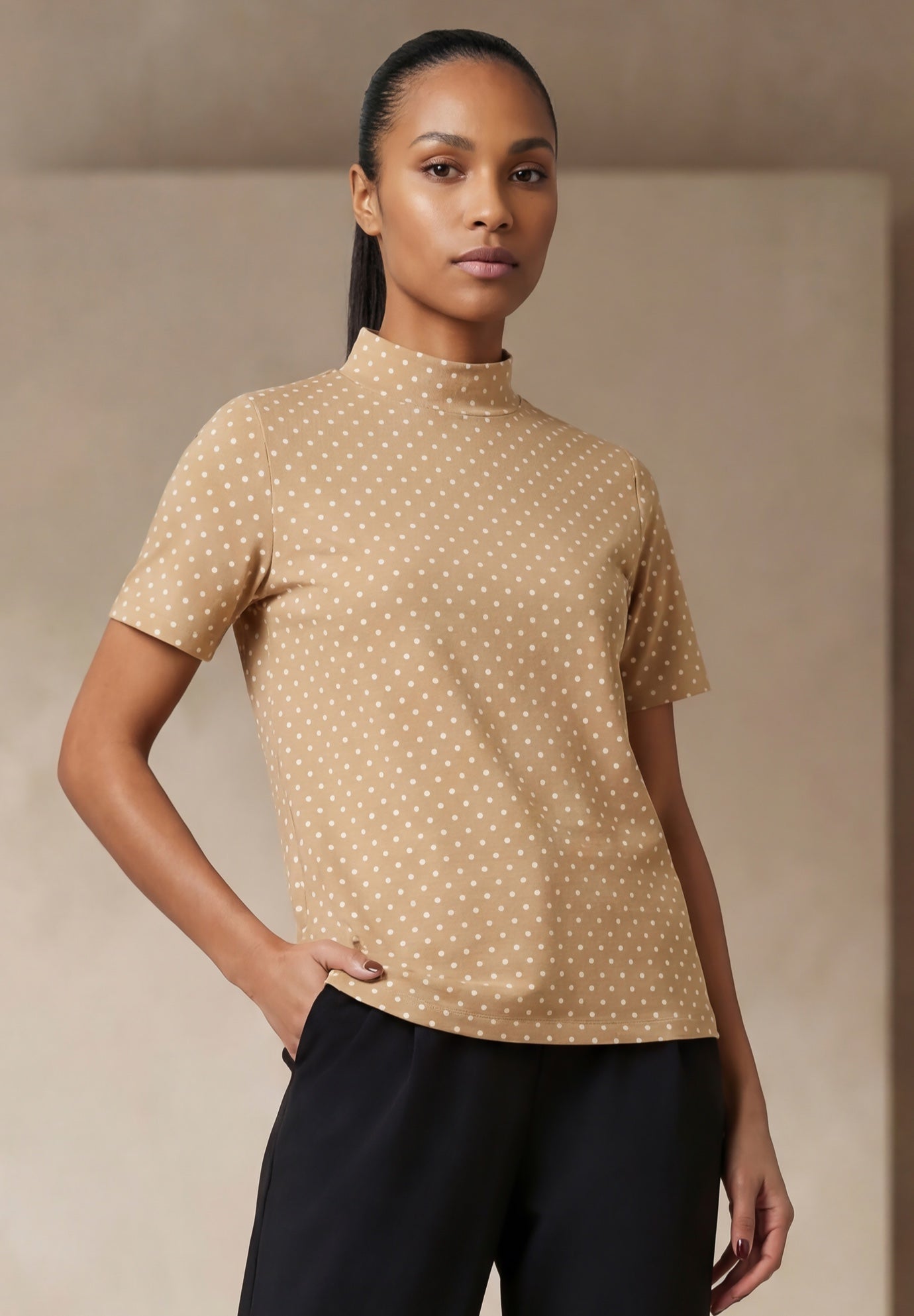 Short Sleeve Mock Neck image number 0