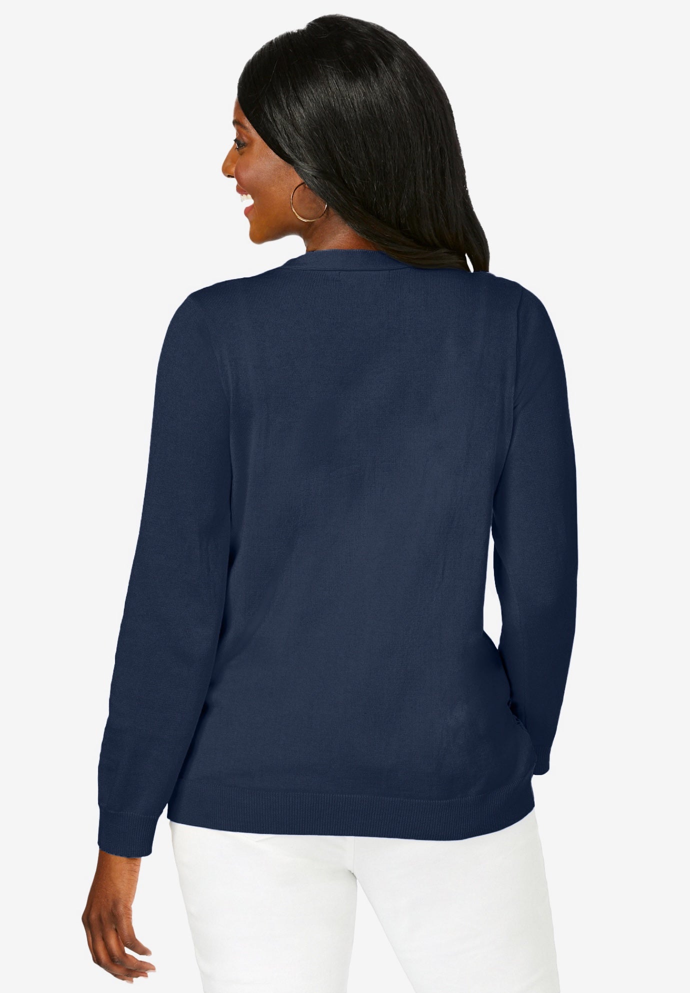 Crochet Button-front Cardigan image number 1