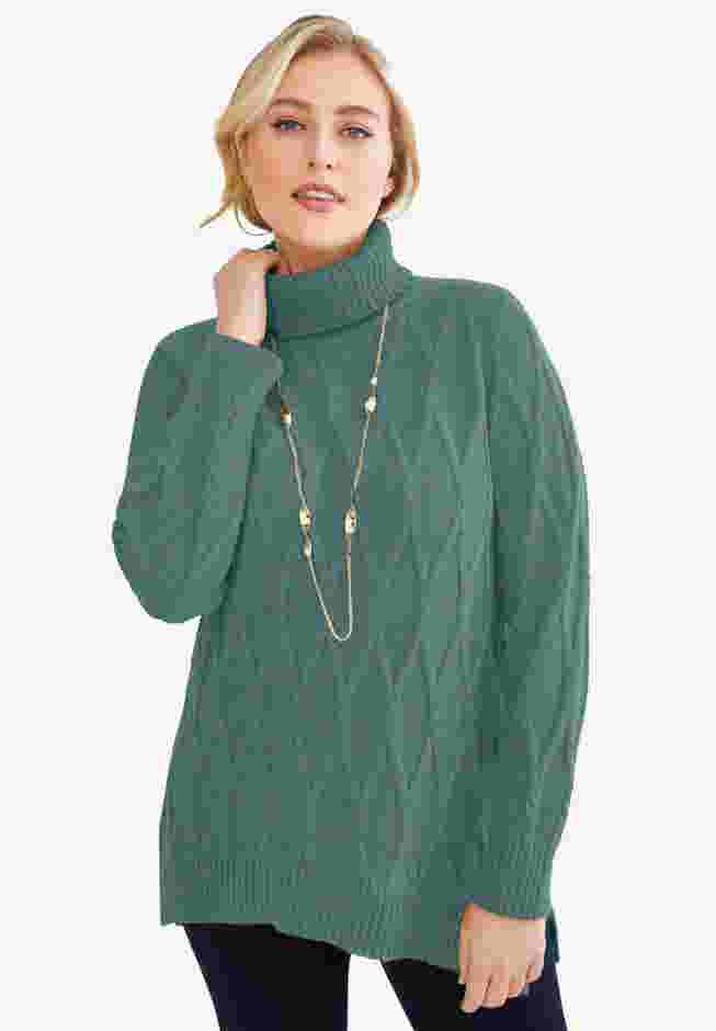 Cable Turtleneck Sweater image number 0