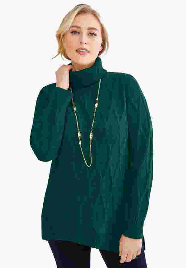 Cable Turtleneck Sweater image number 0