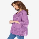 Lace-Hem Pintuck Tunic image number null