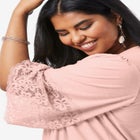 Lace-Hem Pintuck Tunic image number null