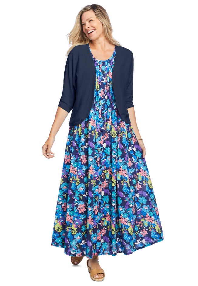 Pintucked Sleeveless Dress image number 1