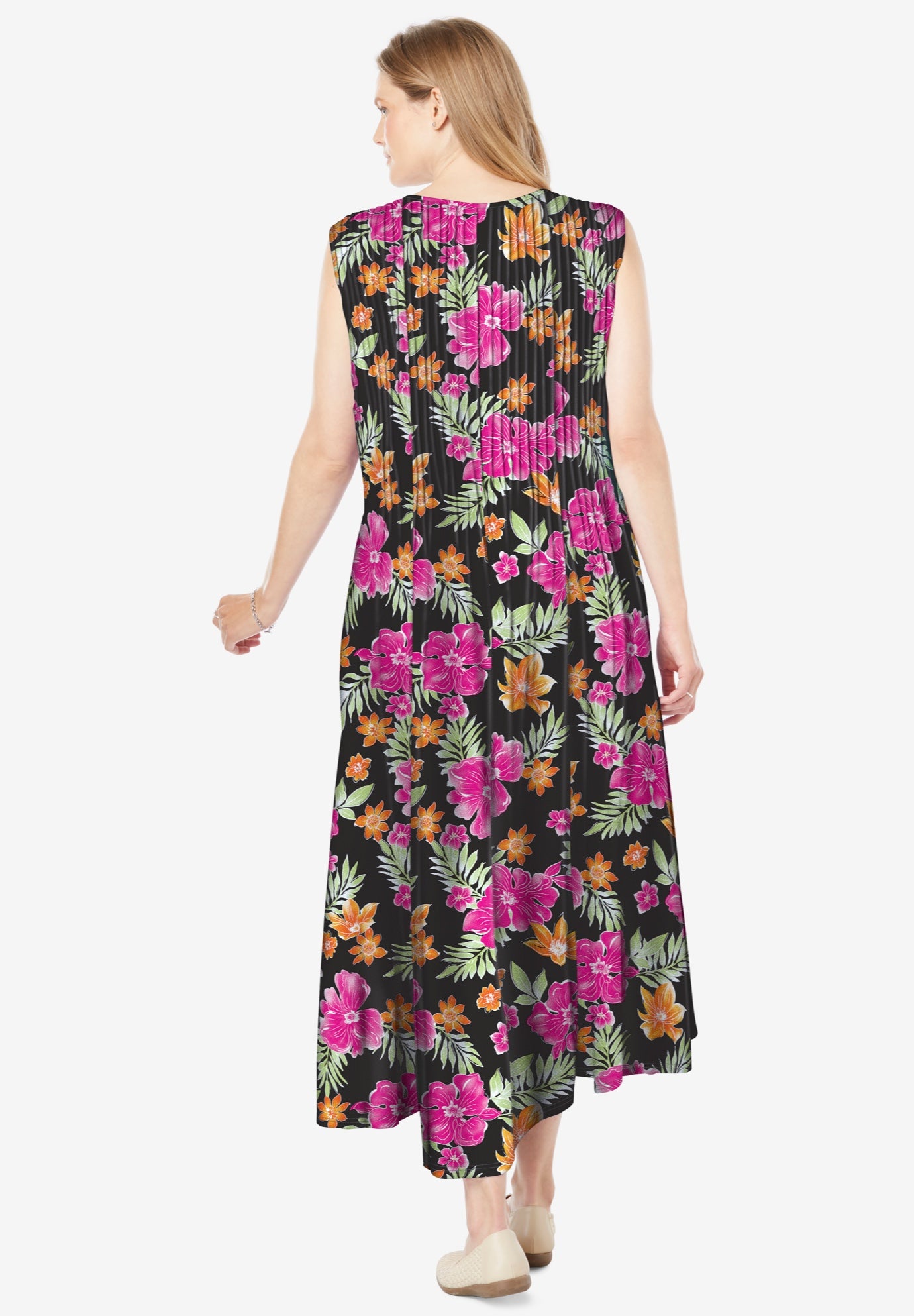 Pintucked Sleeveless Dress image number 1