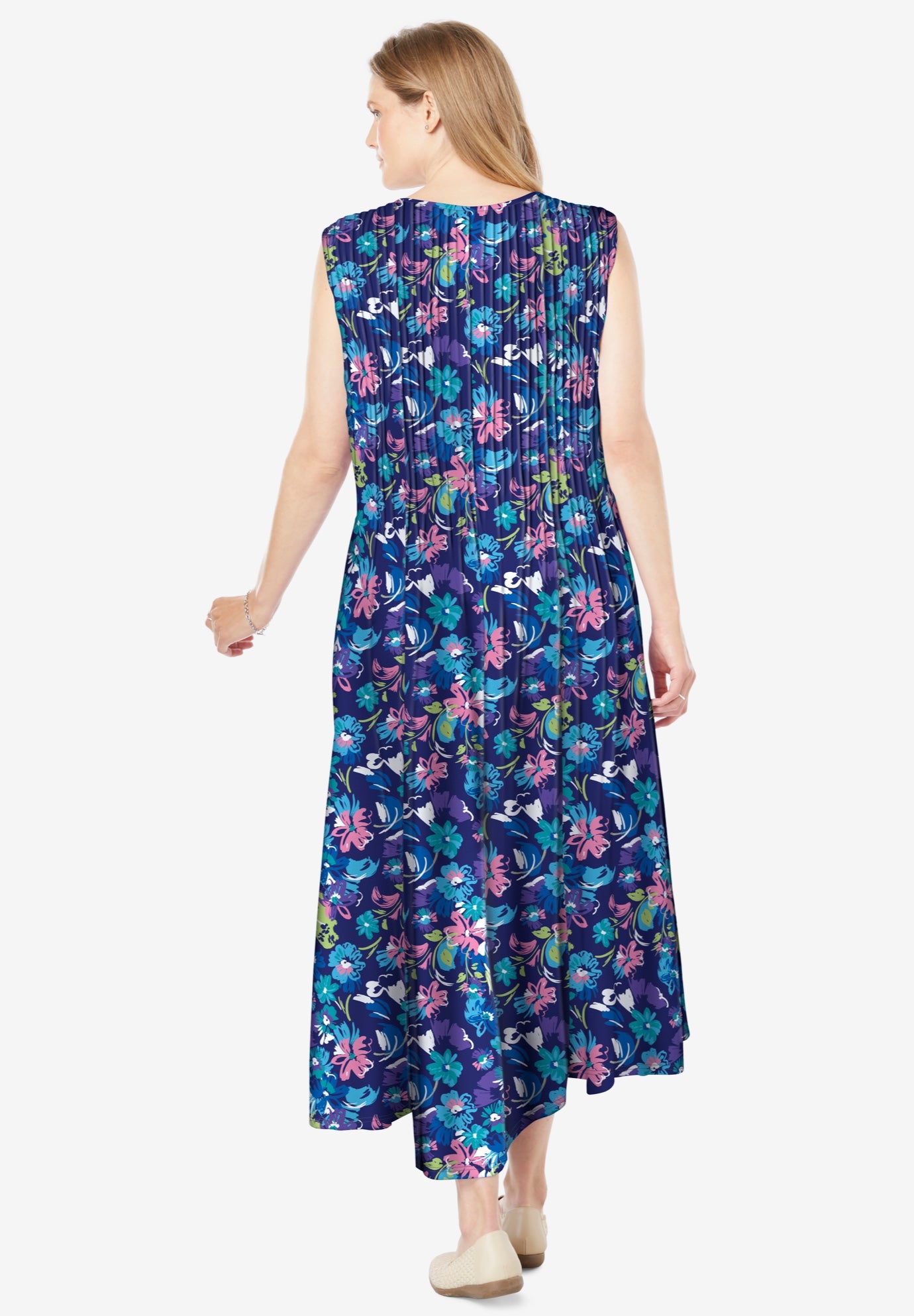 Pintucked Sleeveless Dress image number 1