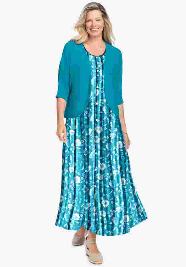 Pintucked Sleeveless Dress image number 0