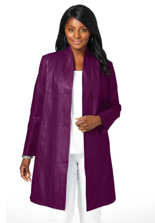 Leather Swing Coat image number 1