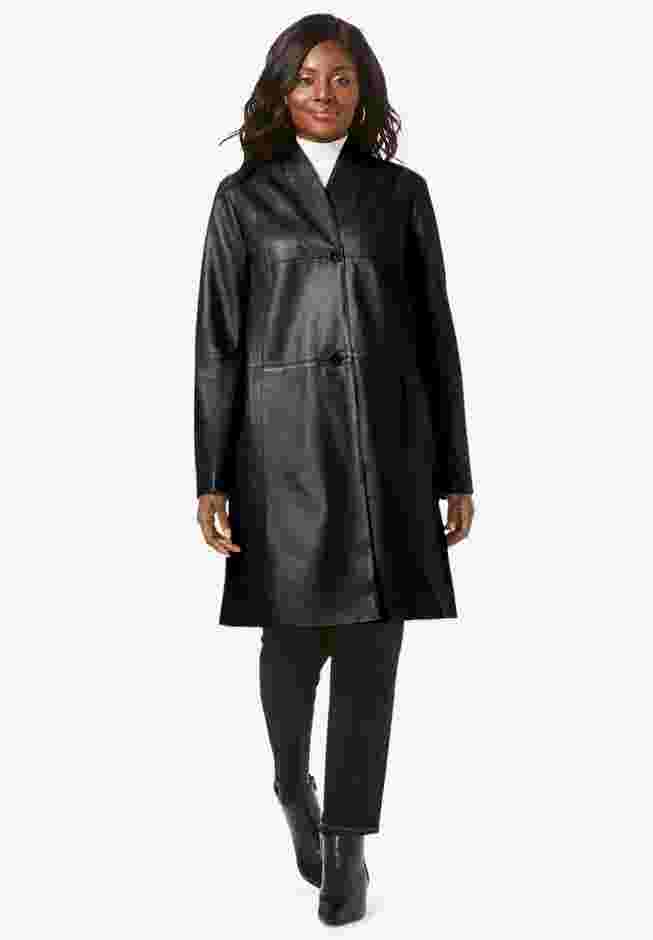 Leather Swing Coat image number 0
