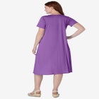 Embroidered Lace Bib Knit Dress image number null