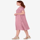 Embroidered Lace Bib Knit Dress image number null