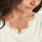 Lace Trim Pullover Sweater image number null