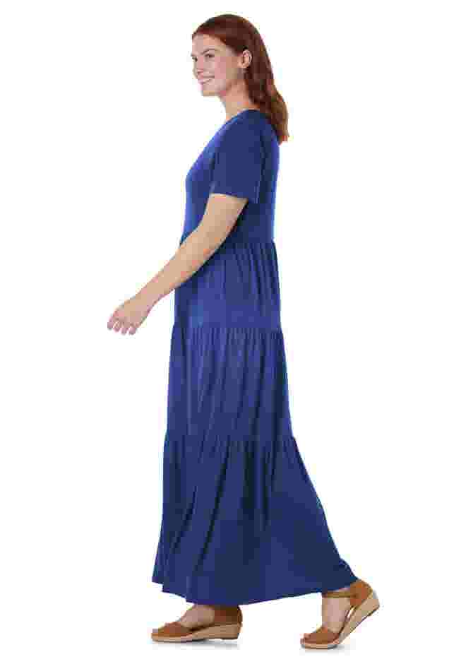 Short-Sleeve Tiered Dress image number 2