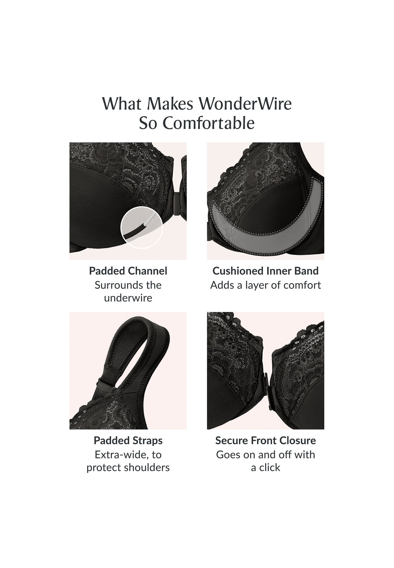 Wonderwire® Front-Close Underwire Bra 1245 image number 5