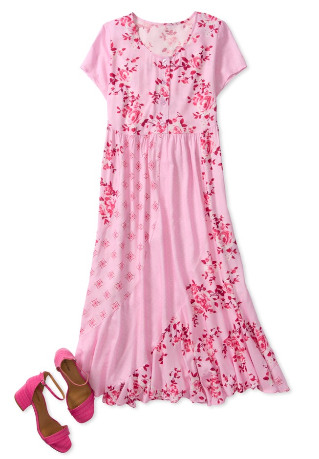 Mixed Print Maxi Dress image number 4