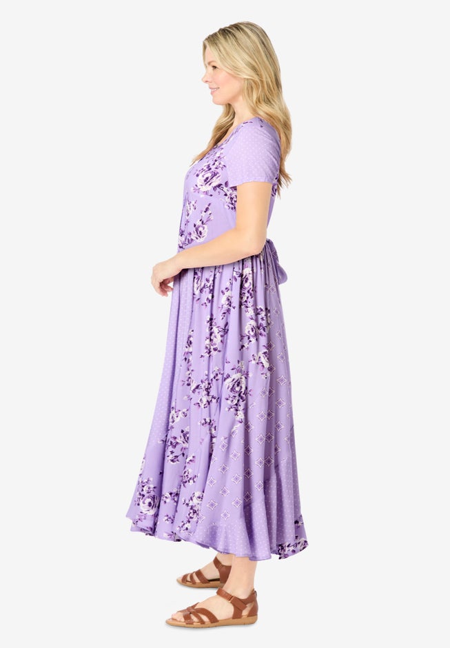 Mixed Print Maxi Dress image number 2