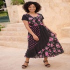 Mixed Print Maxi Dress image number null