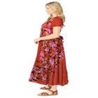 Mixed Print Maxi Dress image number null