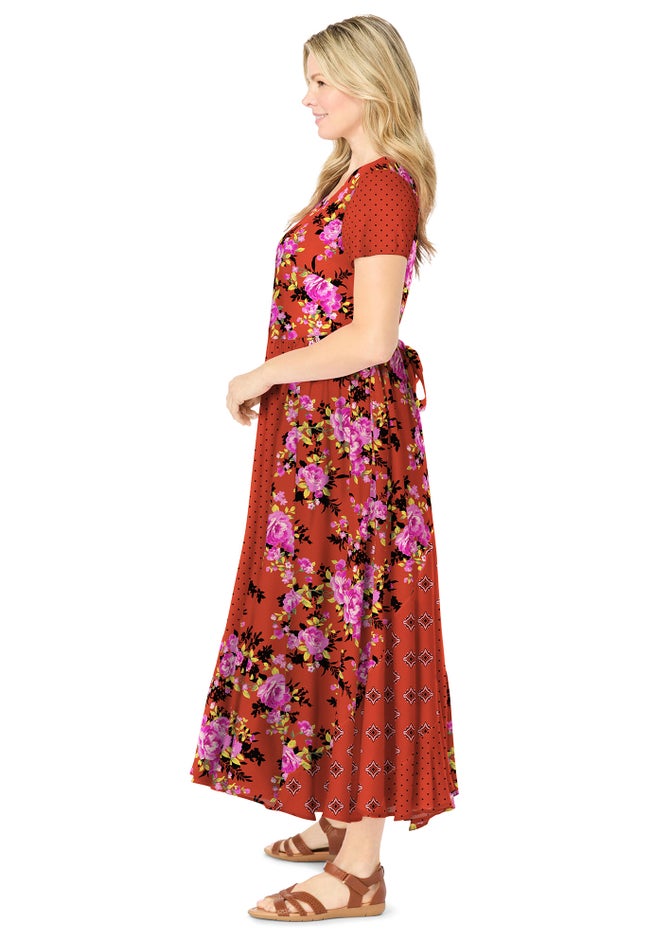 Mixed Print Maxi Dress image number 2