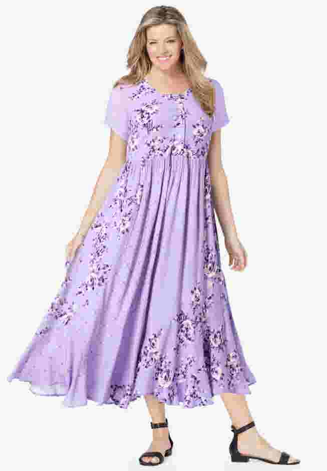 Mixed Print Maxi Dress image number 0