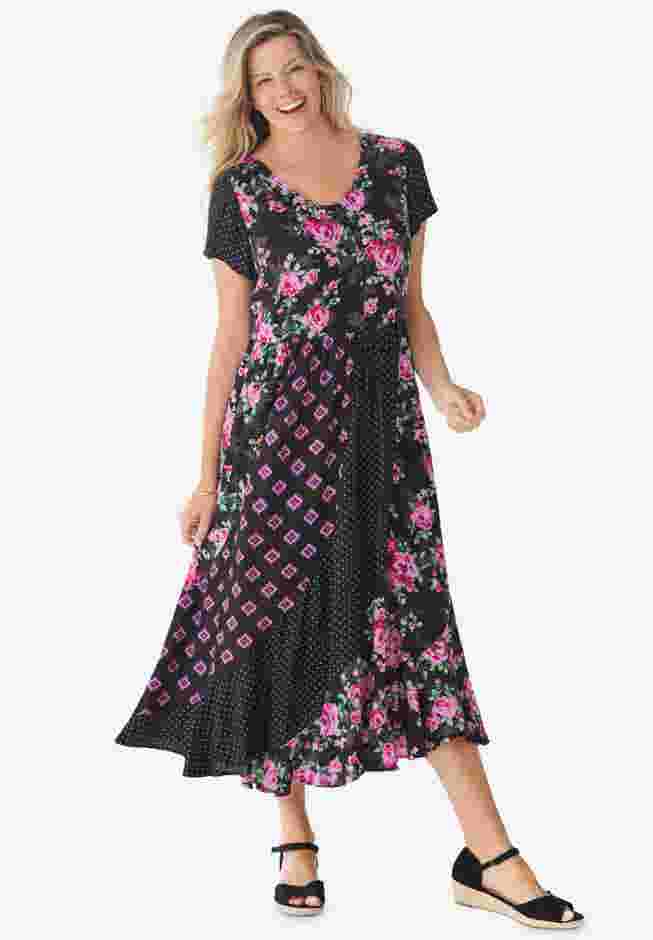 Mixed Print Maxi Dress image number 0
