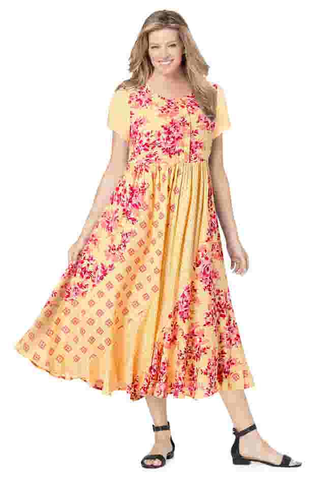 Mixed Print Maxi Dress image number 0