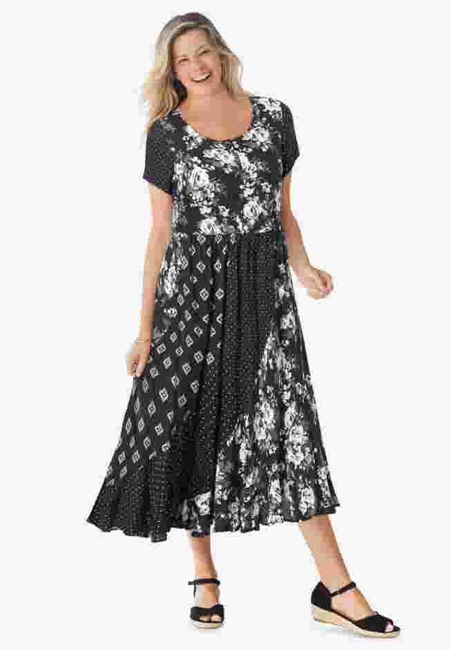 Mixed Print Maxi Dress image number 0