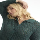 Crochet Button Down Shirt image number null