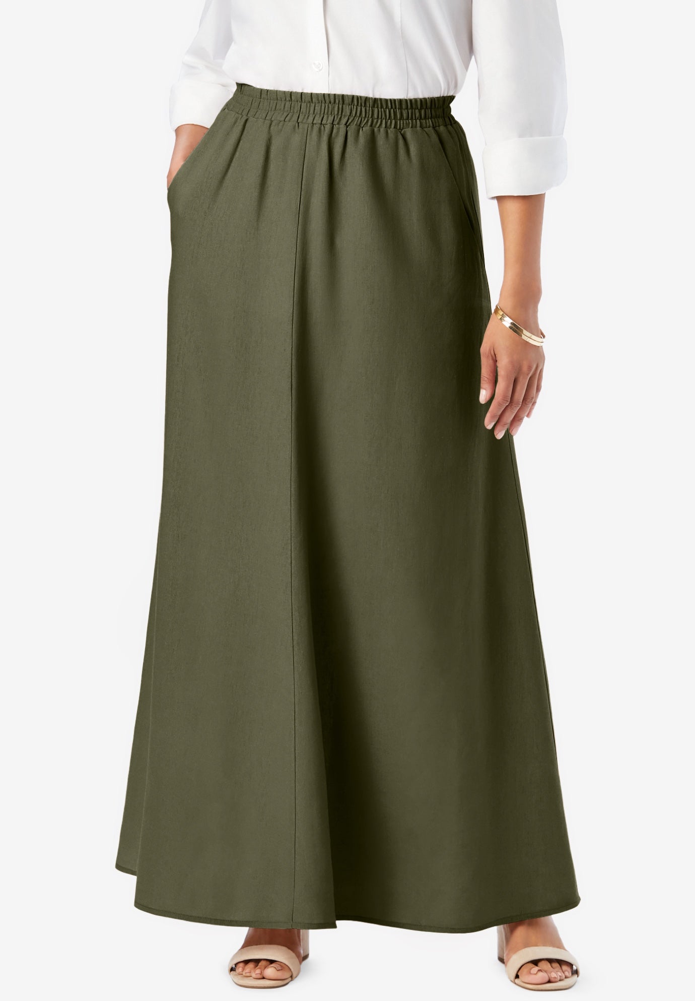 Linen Maxi Skirt image number 0