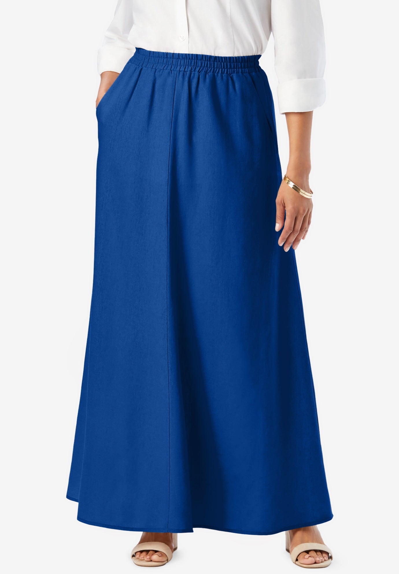 Linen Maxi Skirt image number 0