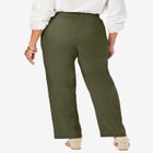 Lightweight Linen-Blend Straight-Leg Pants image number null