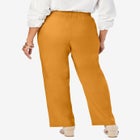 Lightweight Linen-Blend Straight-Leg Pants image number null