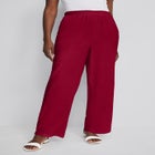 Lightweight Linen-Blend Straight-Leg Pants image number null
