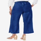 Wide Leg Linen Crop Pant image number null