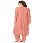 Plus Size Beaded Georgette Scoop Neck 3-Piece Pant Set image number 1
