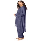 Plus Size Beaded Georgette Scoop Neck 3-Piece Pant Set image number 1