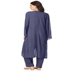 Plus Size Beaded Georgette Scoop Neck 3-Piece Pant Set image number 2