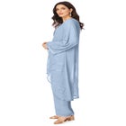 Plus Size Beaded Georgette Scoop Neck 3-Piece Pant Set image number 1