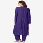 Plus Size Beaded Georgette Scoop Neck 3-Piece Pant Set image number 2