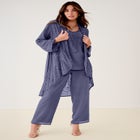Plus Size Beaded Georgette Scoop Neck 3-Piece Pant Set image number 0