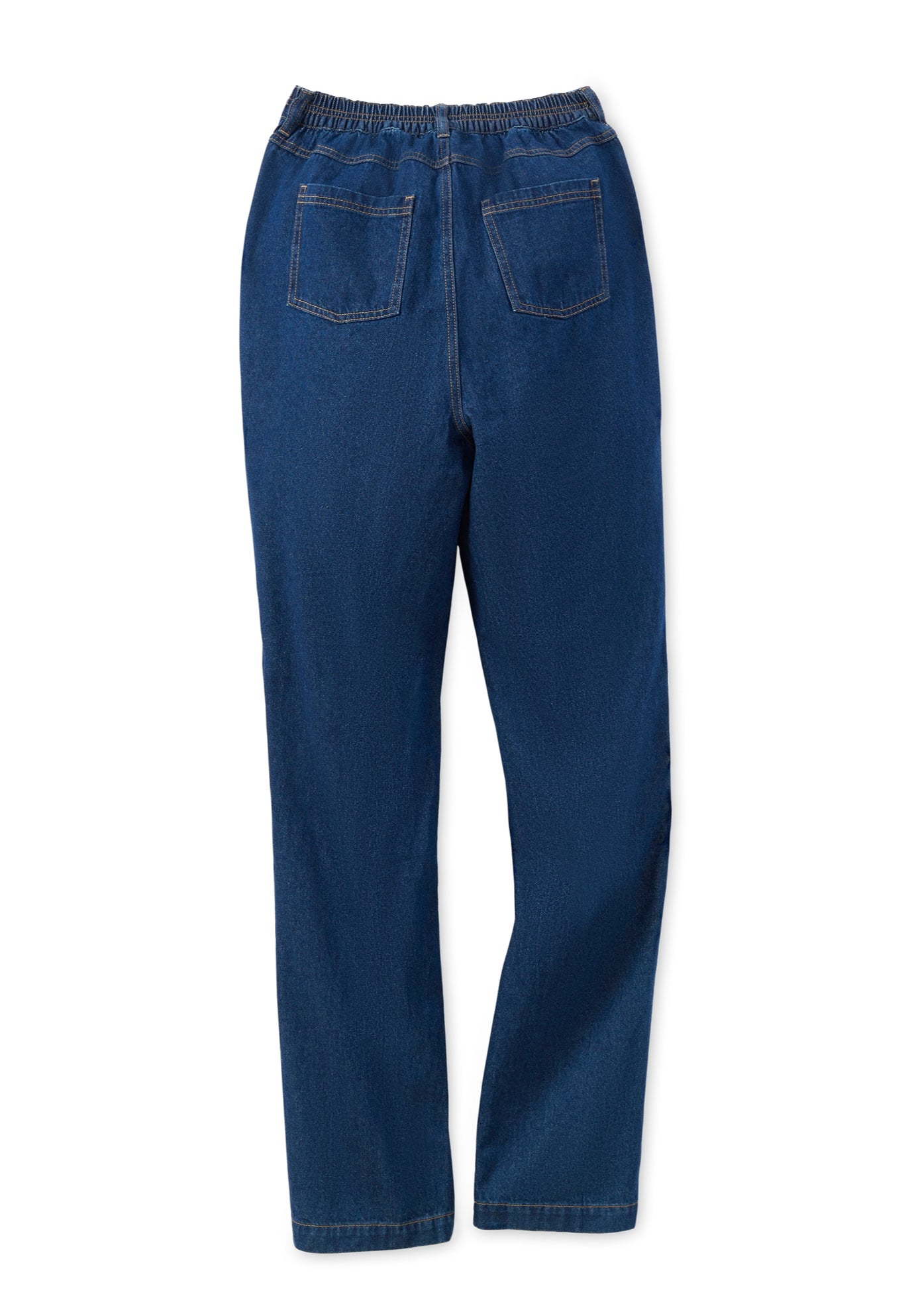 Perfect All-Cotton Back-Elastic Denim Jeans image number 1