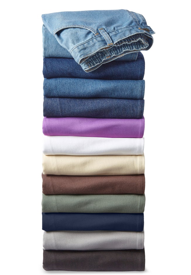 Perfect All-Cotton Back-Elastic Denim Jeans image number 6