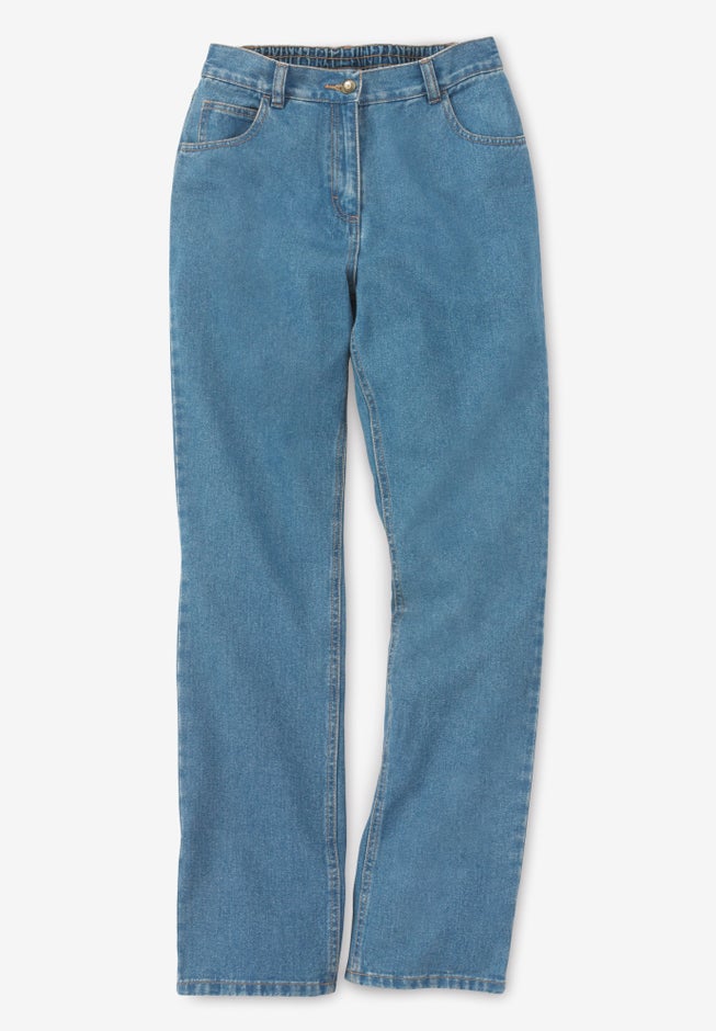 Perfect All-Cotton Back-Elastic Denim Jeans image number 2
