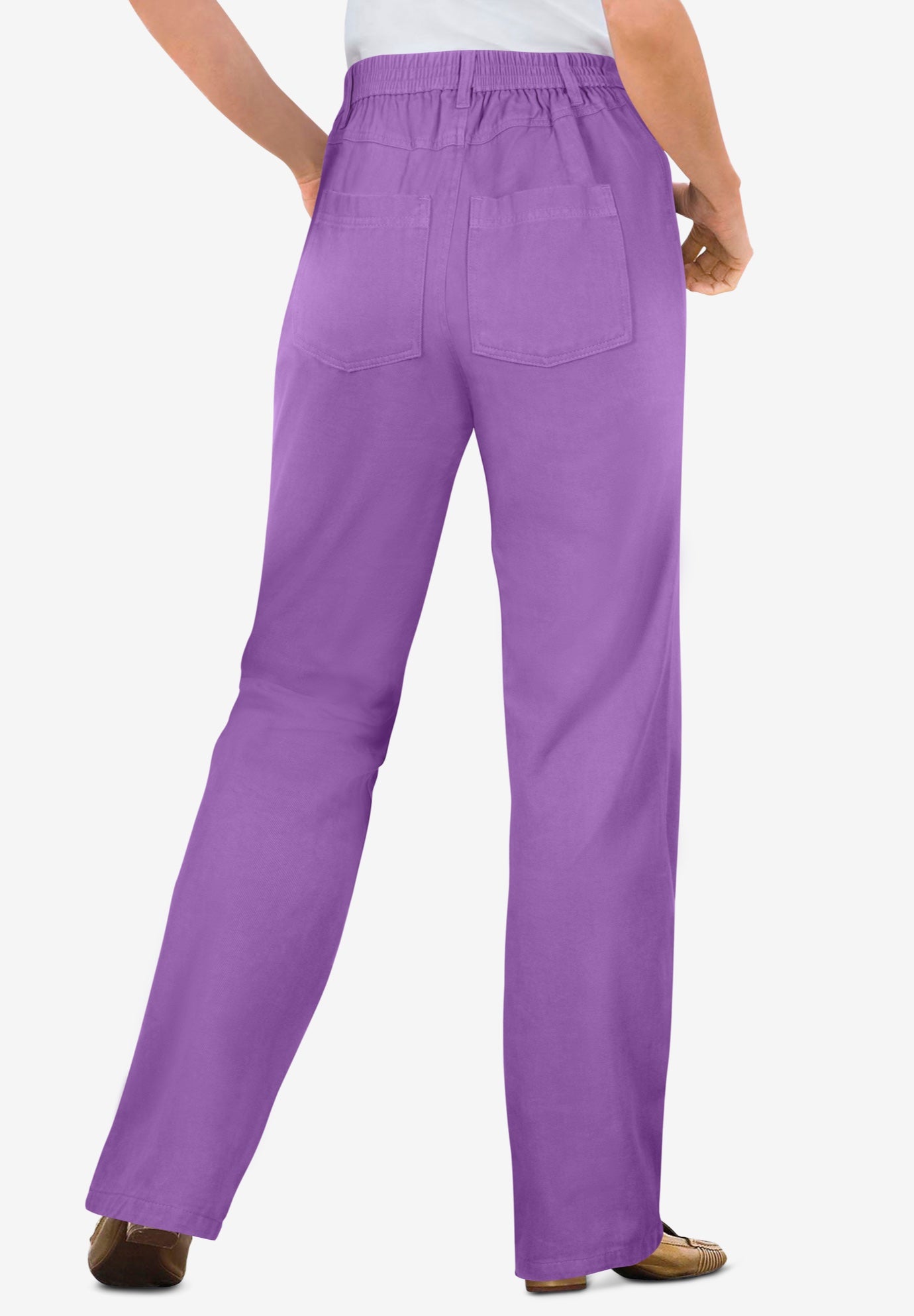 Perfect All-Cotton Back-Elastic Denim Jeans image number 1