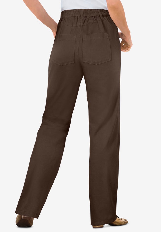 Perfect All-Cotton Back-Elastic Denim Jeans image number 1