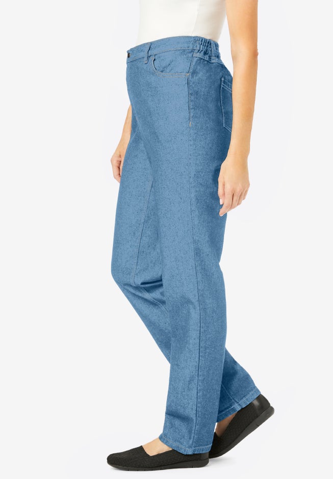 Perfect All-Cotton Back-Elastic Denim Jeans image number 2