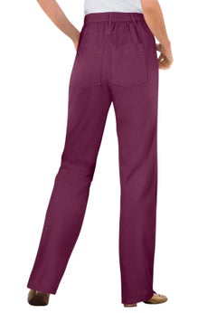 Perfect Back-Elastic Gap-Free Straight-Leg Cotton Jeans
