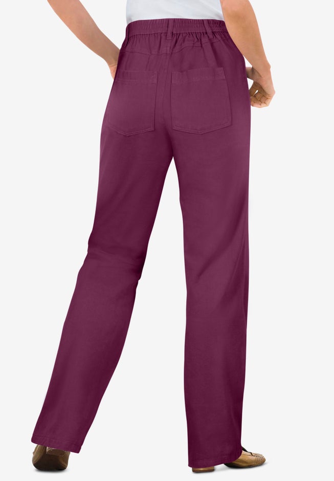 Perfect All-Cotton Back-Elastic Denim Jeans image number 1