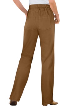Perfect Back-Elastic Gap-Free Straight-Leg Cotton Jeans