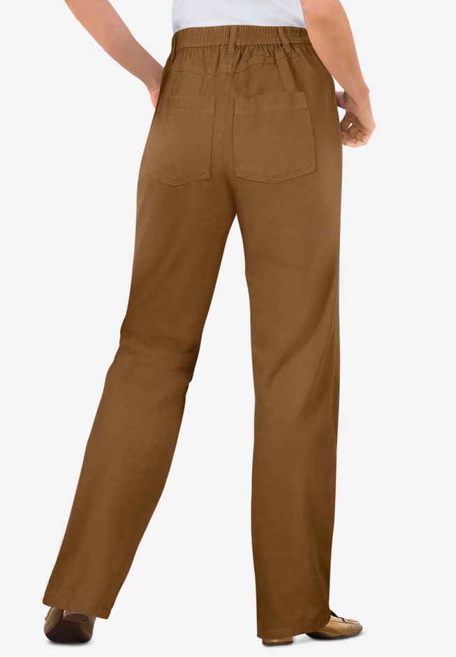 Perfect All-Cotton Back-Elastic Denim Jeans image number 1