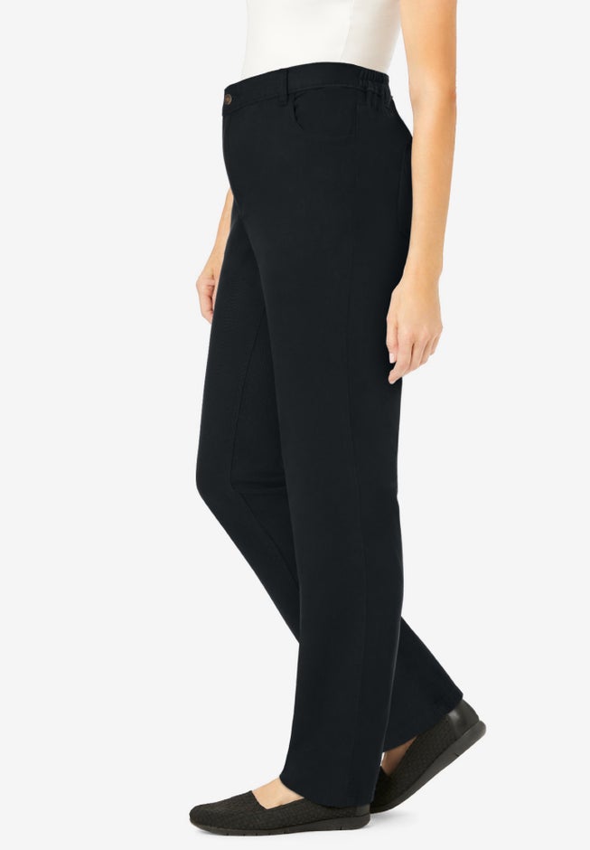 Perfect All-Cotton Back-Elastic Denim Jeans image number 2